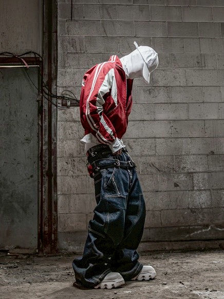 【roaringrad】Double Obi Zip Denim Pants