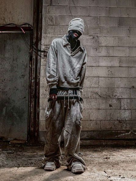【roaringrad】Dirty Polo Sweatshirt