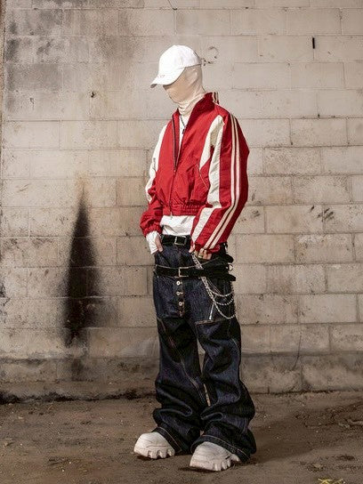 【roaringrad】Double Obi Zip Denim Pants