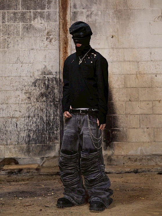 【roaringrad】Slub Distressed Long Sleeve