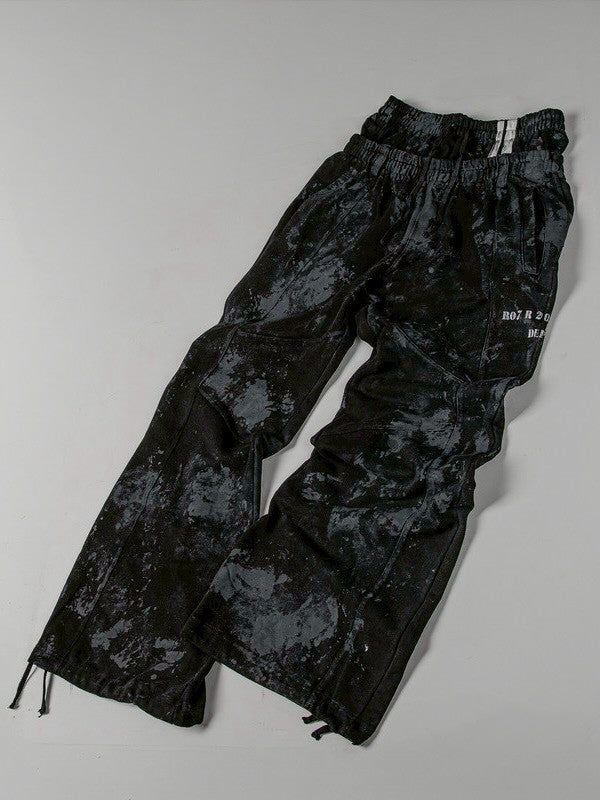 【roaringrad】Dirty Double Waist Sweat Pants