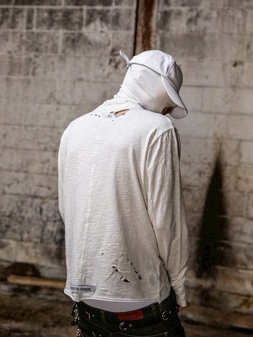 【roaringrad】Slub Distressed Long Sleeve