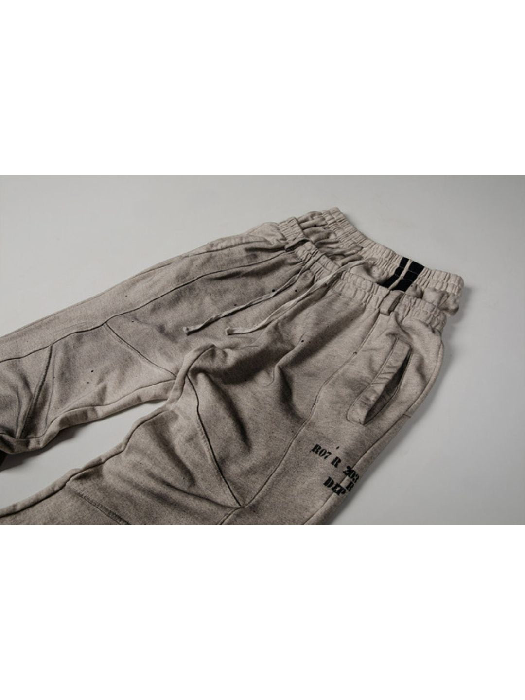 【roaringrad】Dirty Double Waist Sweat Pants