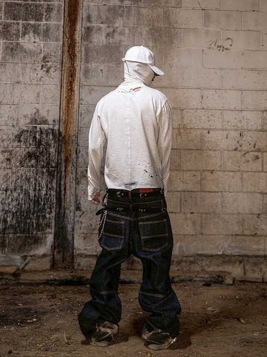 【roaringrad】Slub Distressed Long Sleeve