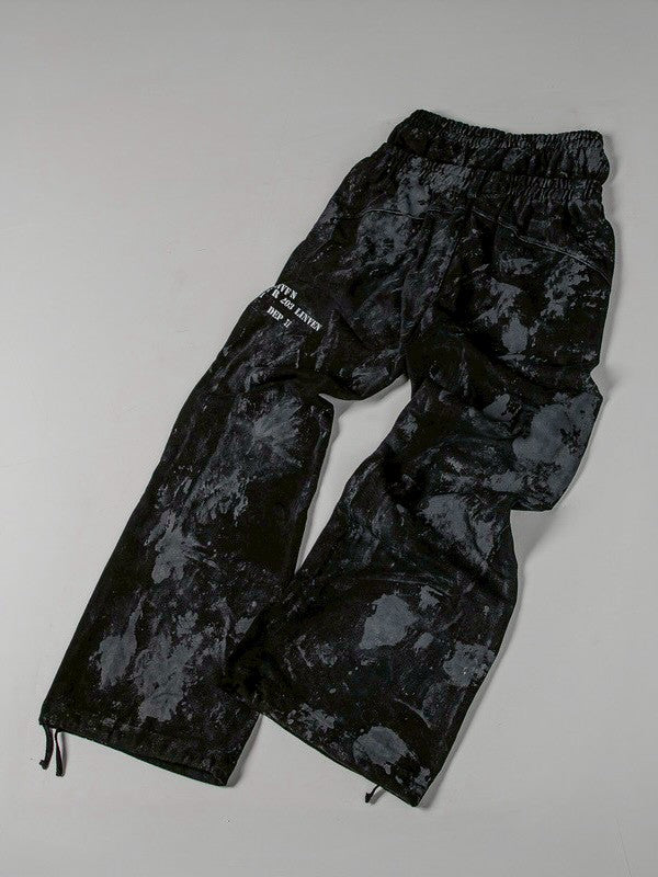 【roaringrad】Dirty Double Waist Sweat Pants
