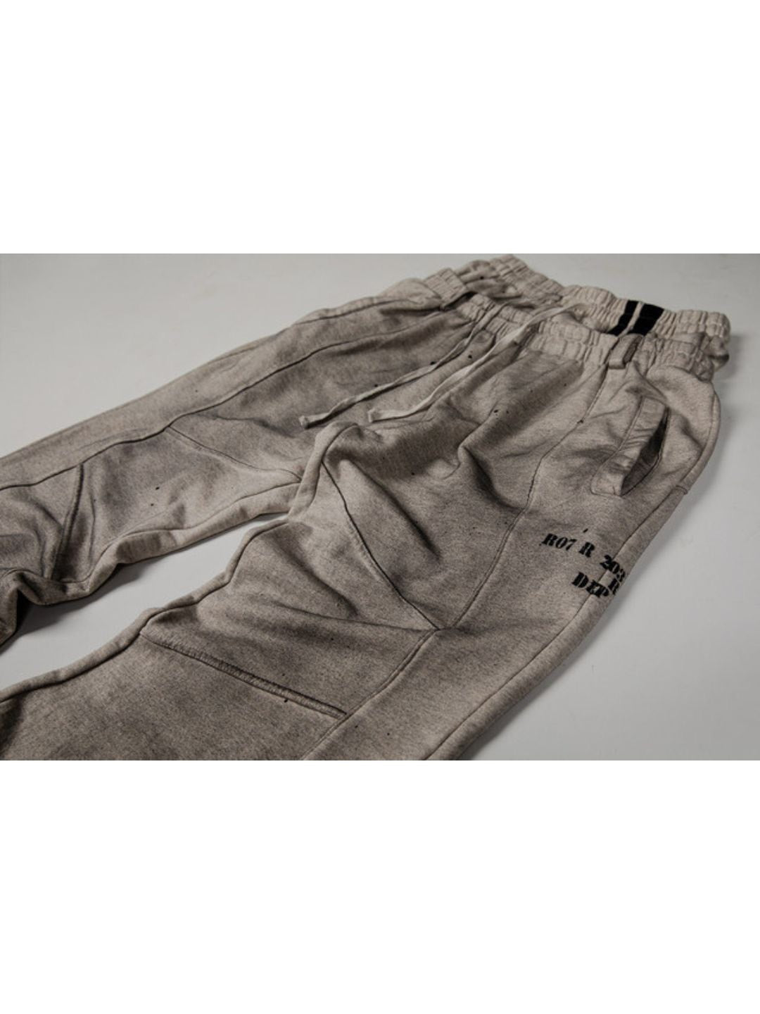 【roaringrad】Dirty Double Waist Sweat Pants