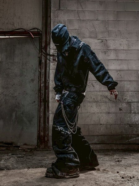 【roaringrad】Dirty Double Waist Sweat Pants