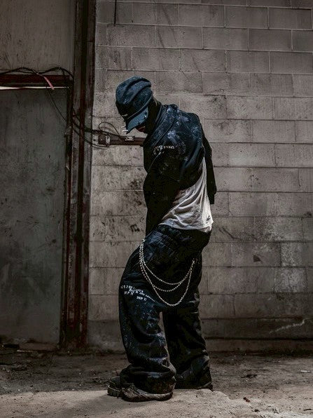 【roaringrad】Dirty Double Waist Sweat Pants