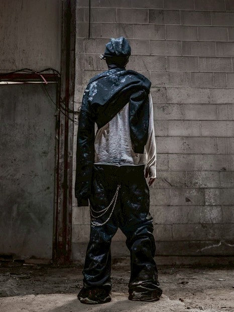 【roaringrad】Dirty Double Waist Sweat Pants