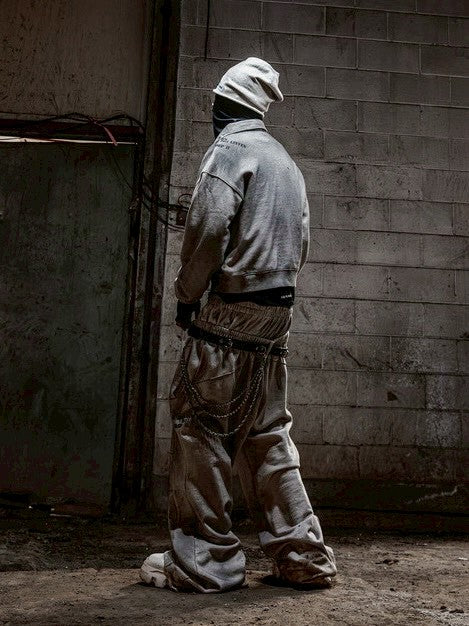 【roaringrad】Dirty Double Waist Sweat Pants