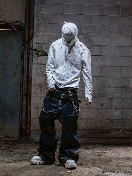 【roaringrad】Slub Distressed Long Sleeve