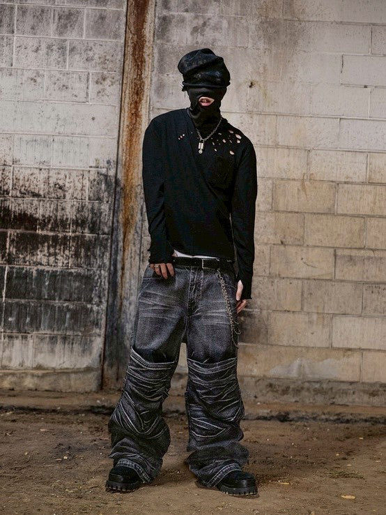 【roaringrad】Slub Distressed Long Sleeve