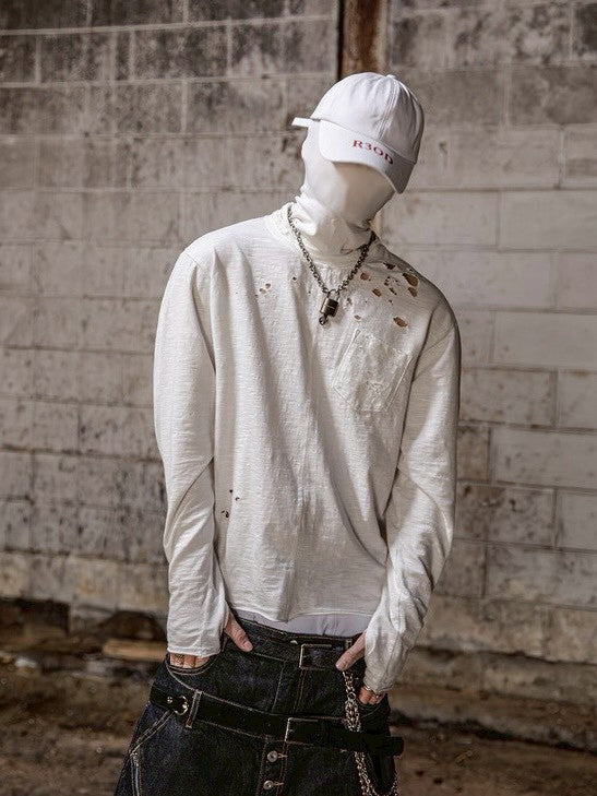 【roaringrad】Slub Distressed Long Sleeve