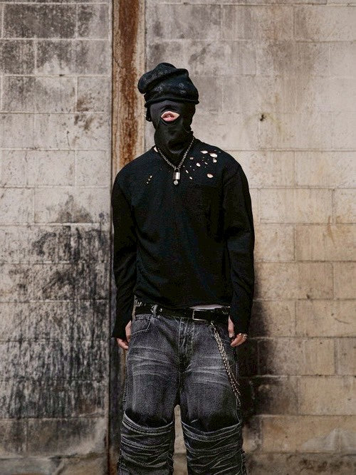 【roaringrad】Slub Distressed Long Sleeve