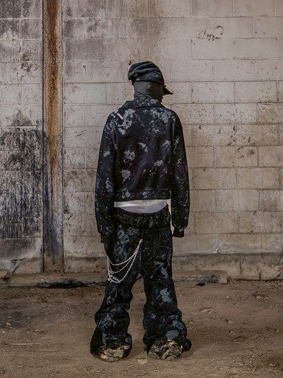 【roaringrad】Dirty Double Waist Sweat Pants
