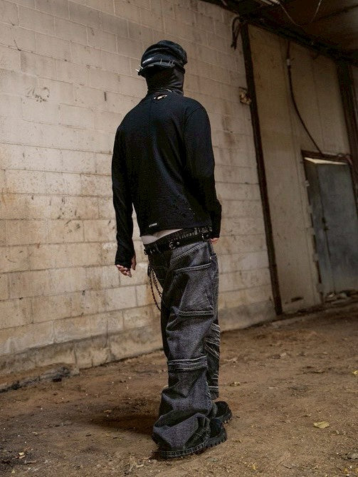 【roaringrad】Slub Distressed Long Sleeve