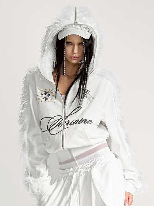【seronine】Whiteout Form Mohawk Fleece Trim Set(Hoodzip)