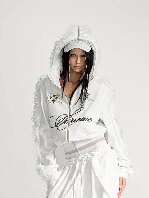 【seronine】Whiteout Form Mohawk Fleece Trim Set(Hoodzip)