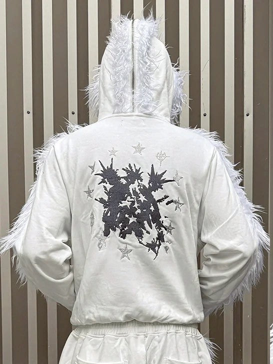 【seronine】Whiteout Form Mohawk Fleece Trim Set(Hoodzip)