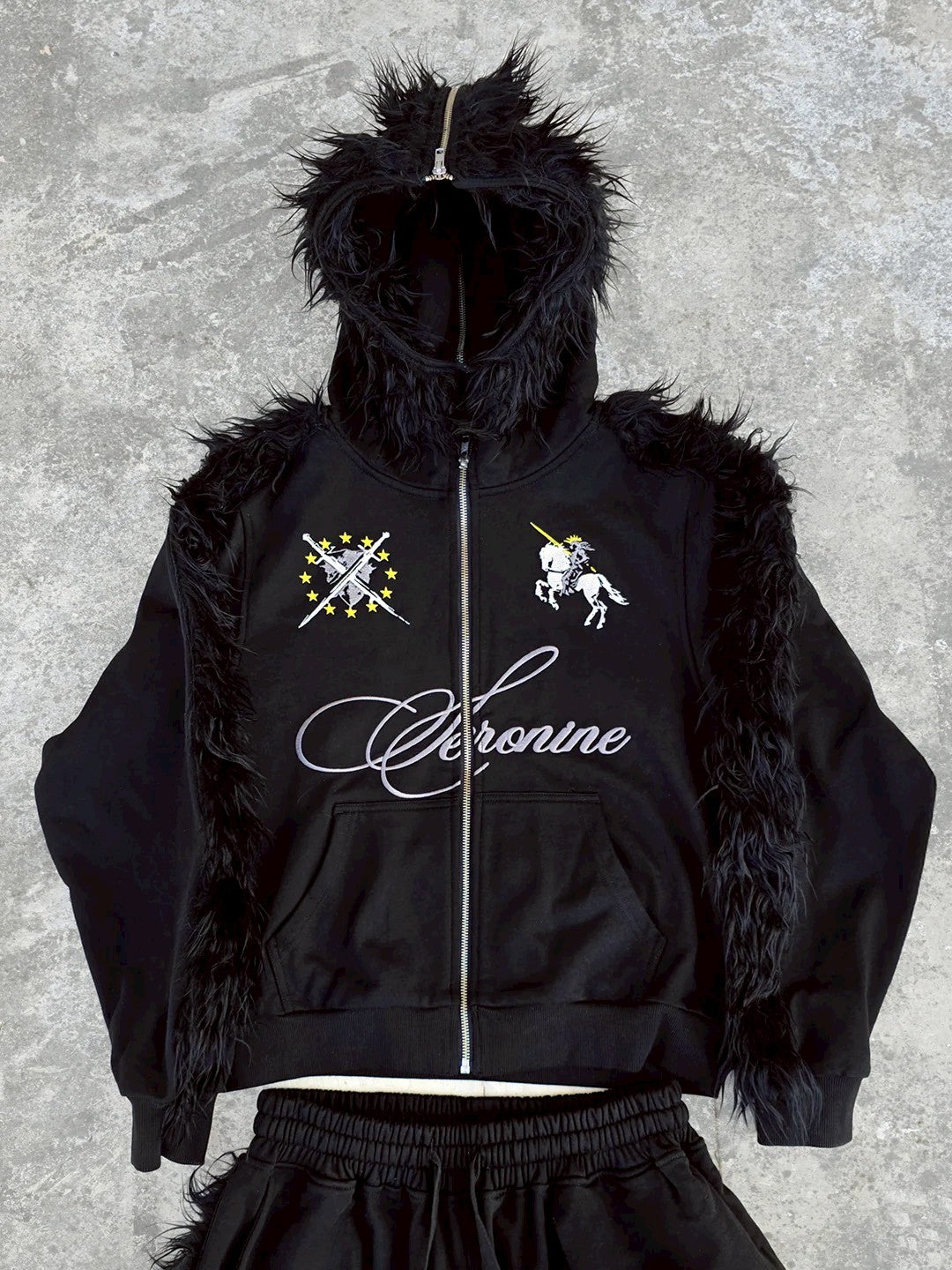 【seronine】Midnight Form Mohawk Fleece Trim Set(Hoodzip)