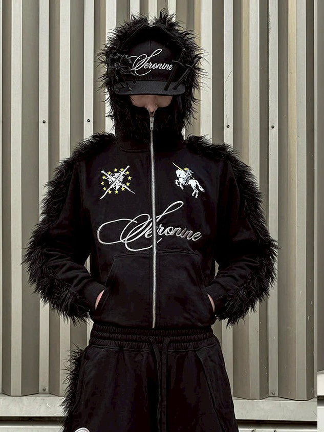 【seronine】Midnight Form Mohawk Fleece Trim Set(Hoodzip)