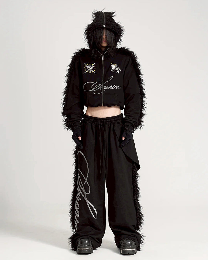 【seronine】Midnight Form Mohawk Fleece Trim Set(Hoodzip)