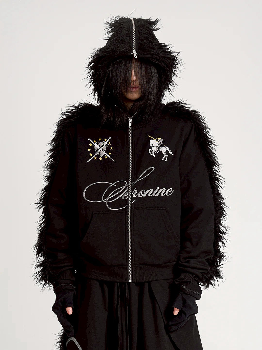 【seronine】Midnight Form Mohawk Fleece Trim Set(Hoodzip)