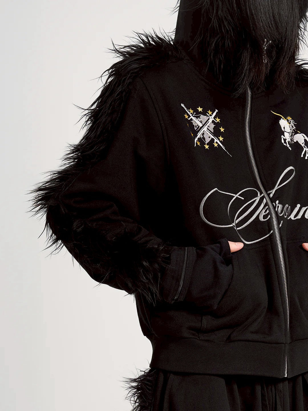 【seronine】Midnight Form Mohawk Fleece Trim Set(Hoodzip)