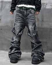【roaringrad】Triple Ob Flare Denim Pants