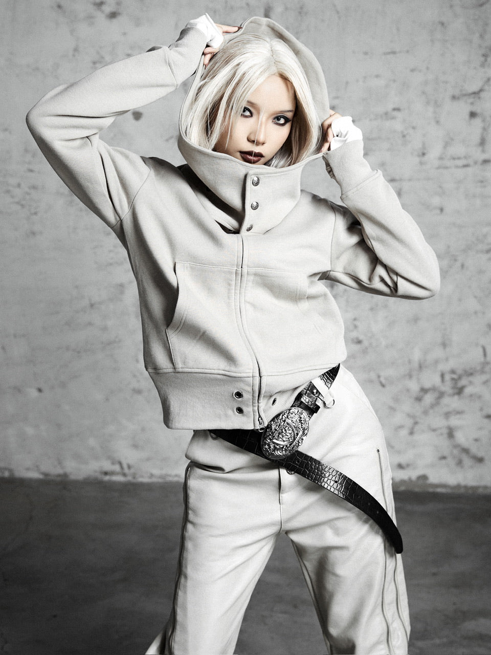 【Rosen Kreuz】GUARD NECK ZIP HOODIE