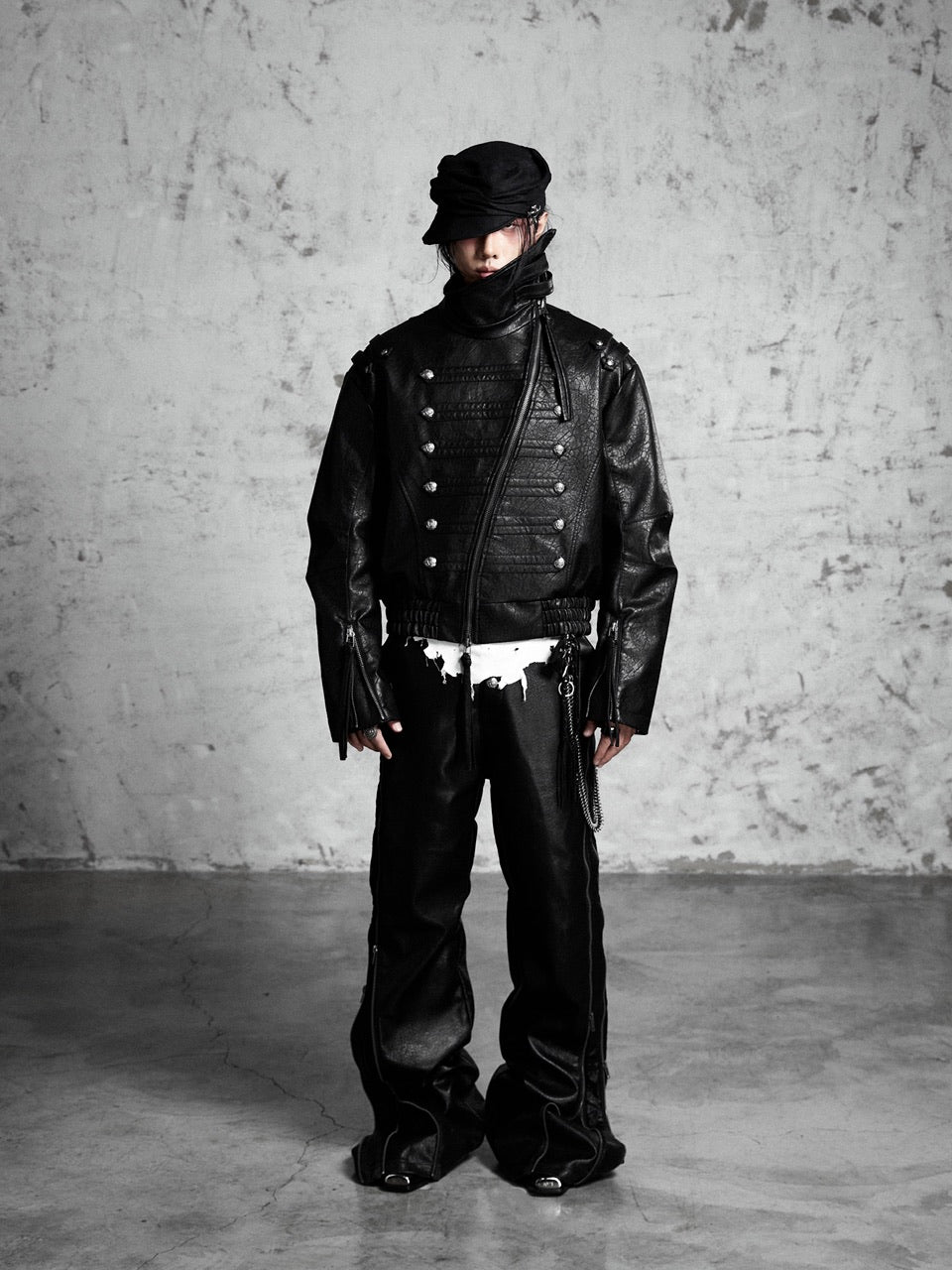 【Rosen Kreuz】MULTI-ZIP GUARD LEATHER PANTS