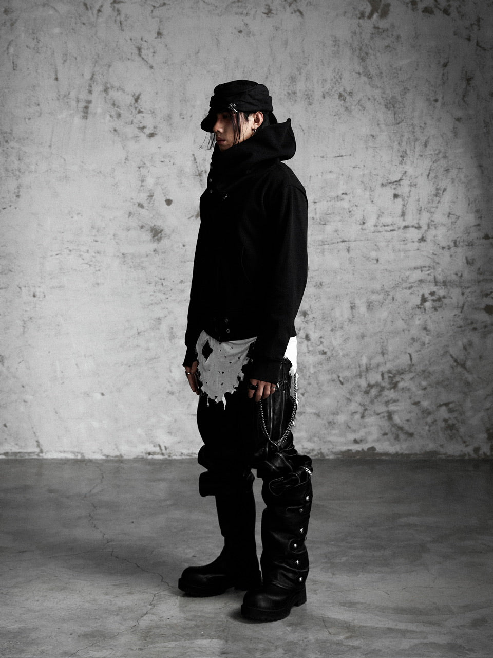 【Rosen Kreuz】GUARD NECK ZIP HOODIE