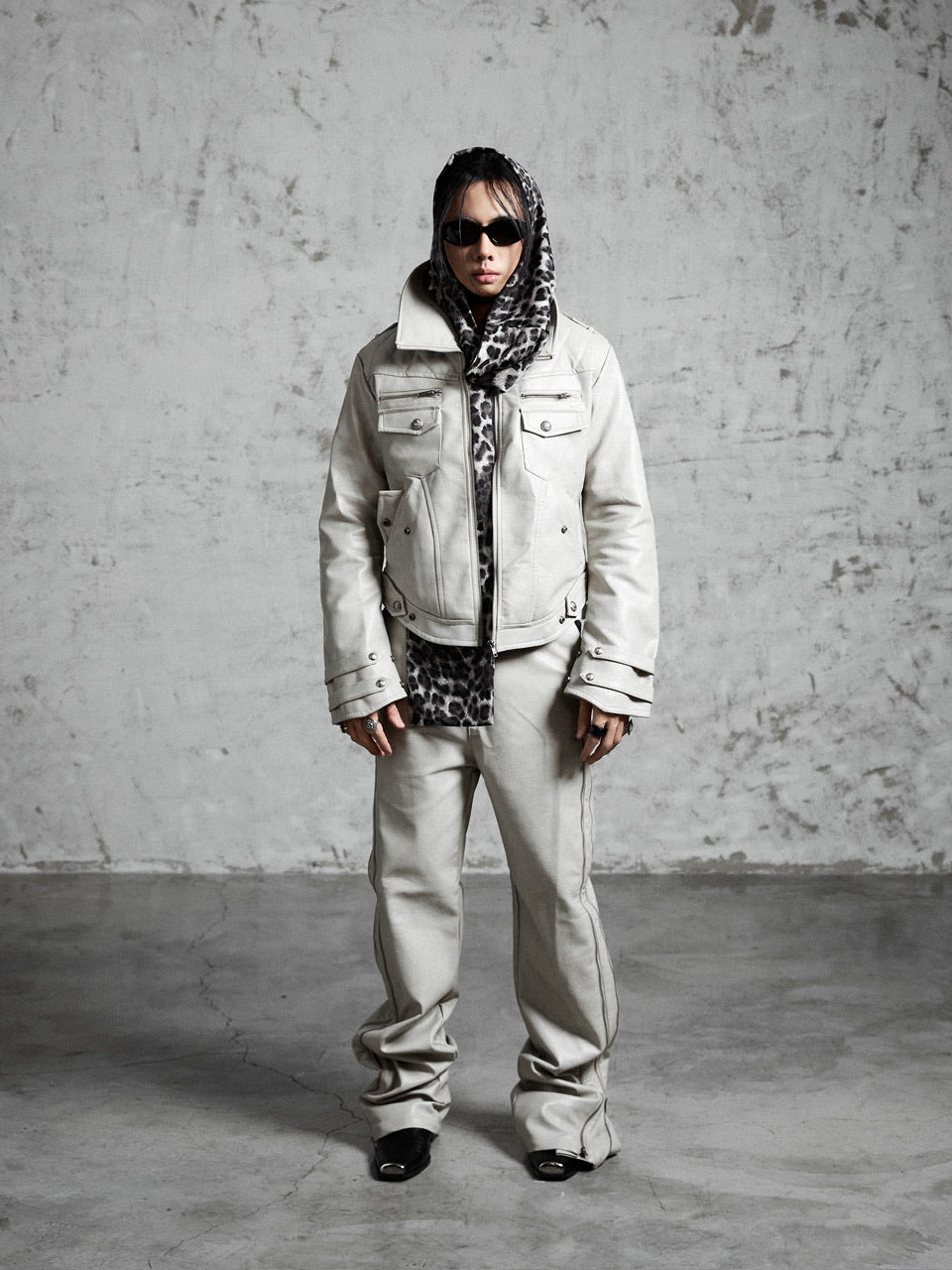 【Rosen Kreuz】MULTI-ZIP GUARD LEATHER PANTS