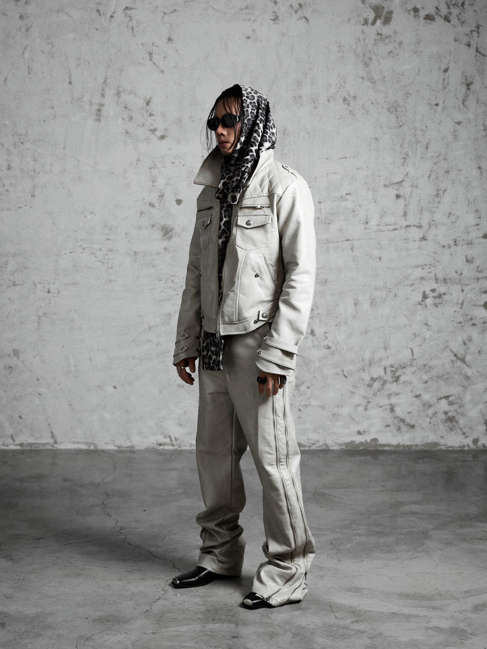 【Rosen Kreuz】MULTI-ZIP GUARD LEATHER PANTS