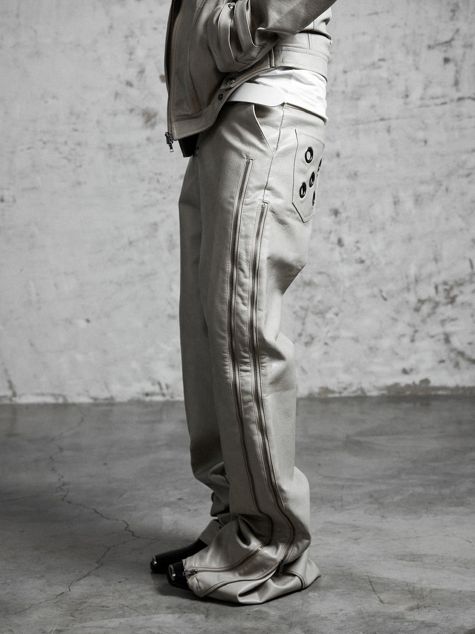 【Rosen Kreuz】MULTI-ZIP GUARD LEATHER PANTS
