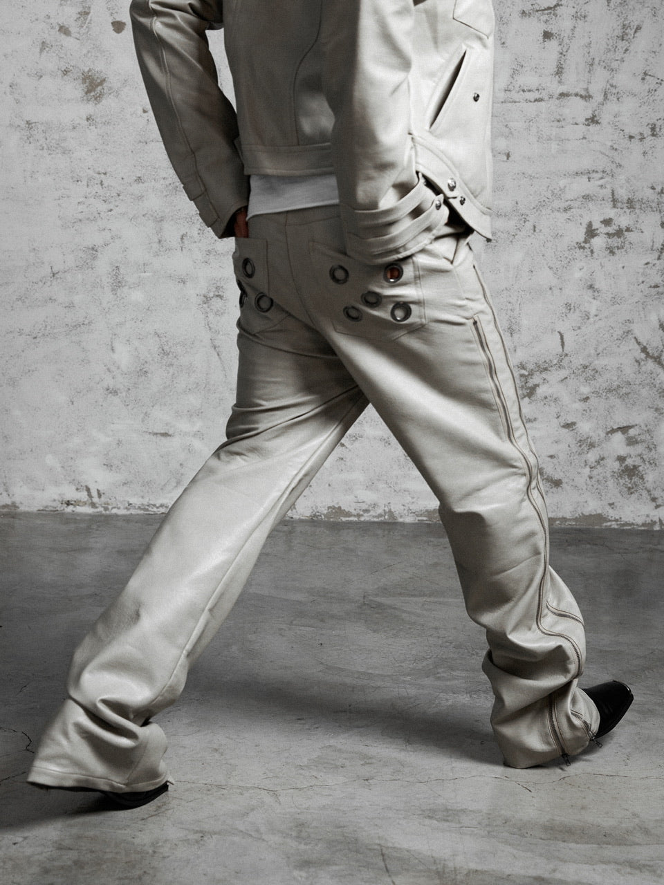 【Rosen Kreuz】MULTI-ZIP GUARD LEATHER PANTS