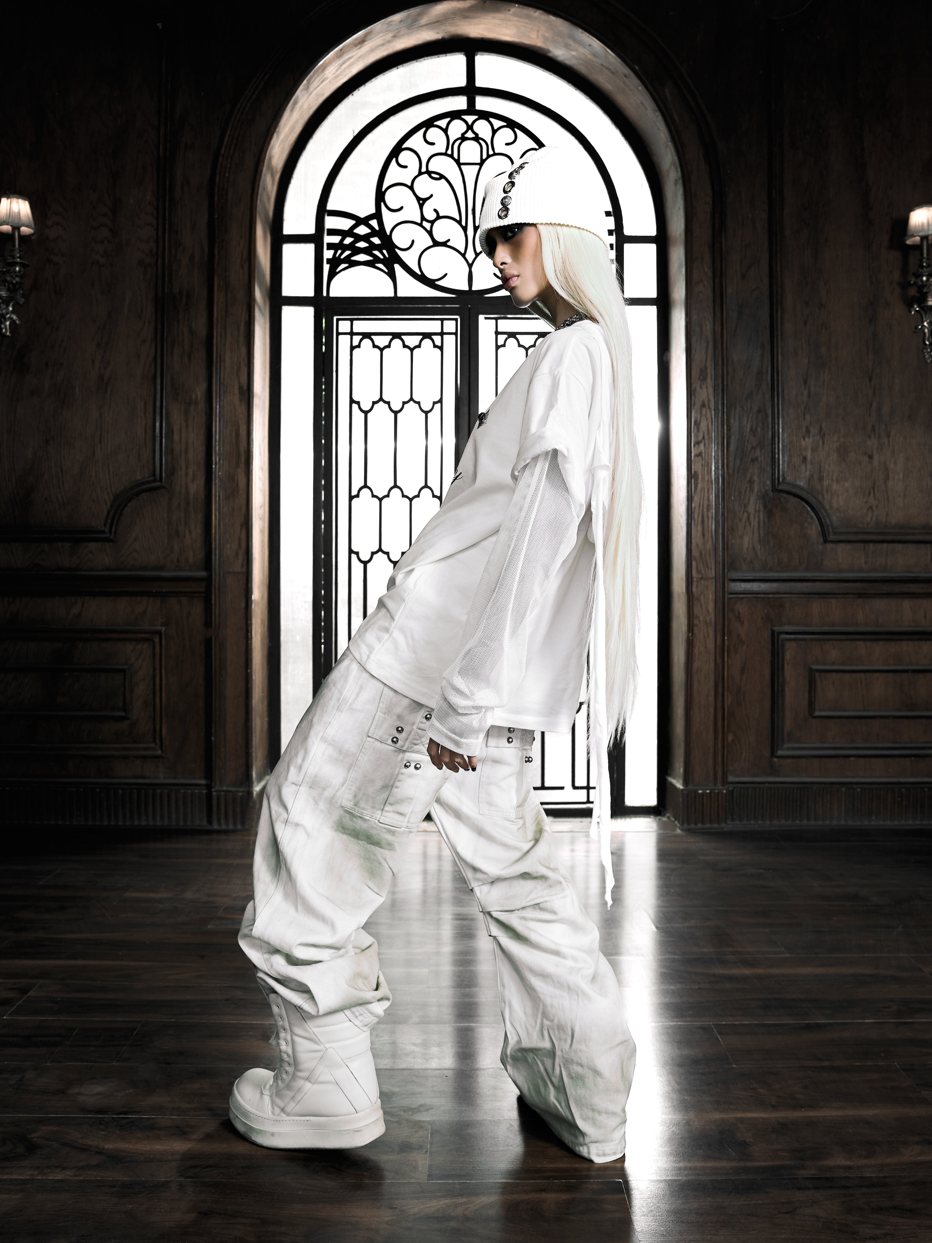 6/5 19:00先行発売【Rosen Kreuz】DECAY HOOK DOUBLE WAIST PANTS