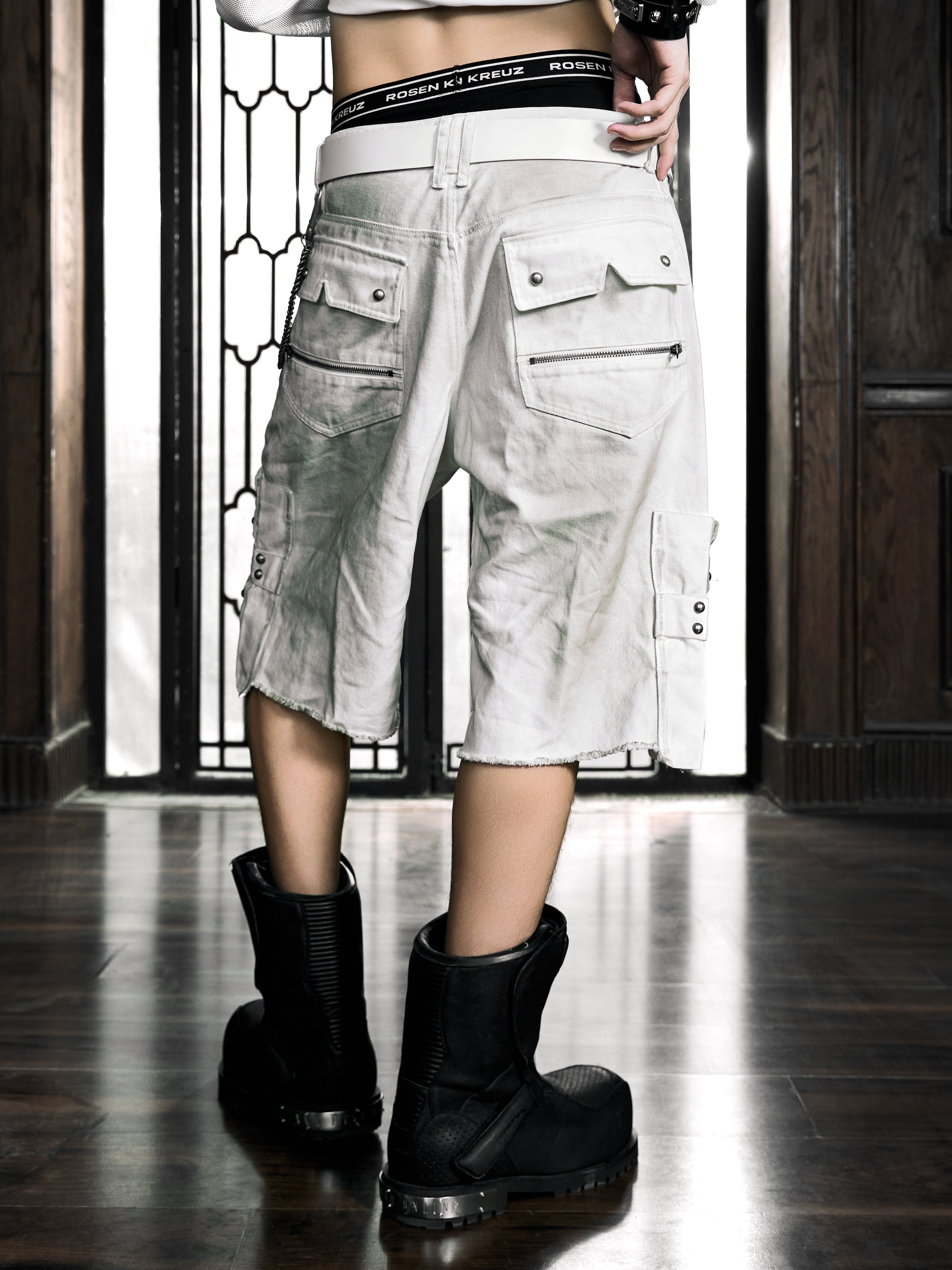 6/5 19:00先行発売【Rosen Kreuz】RUIN UTILITY CARGO SHORTS