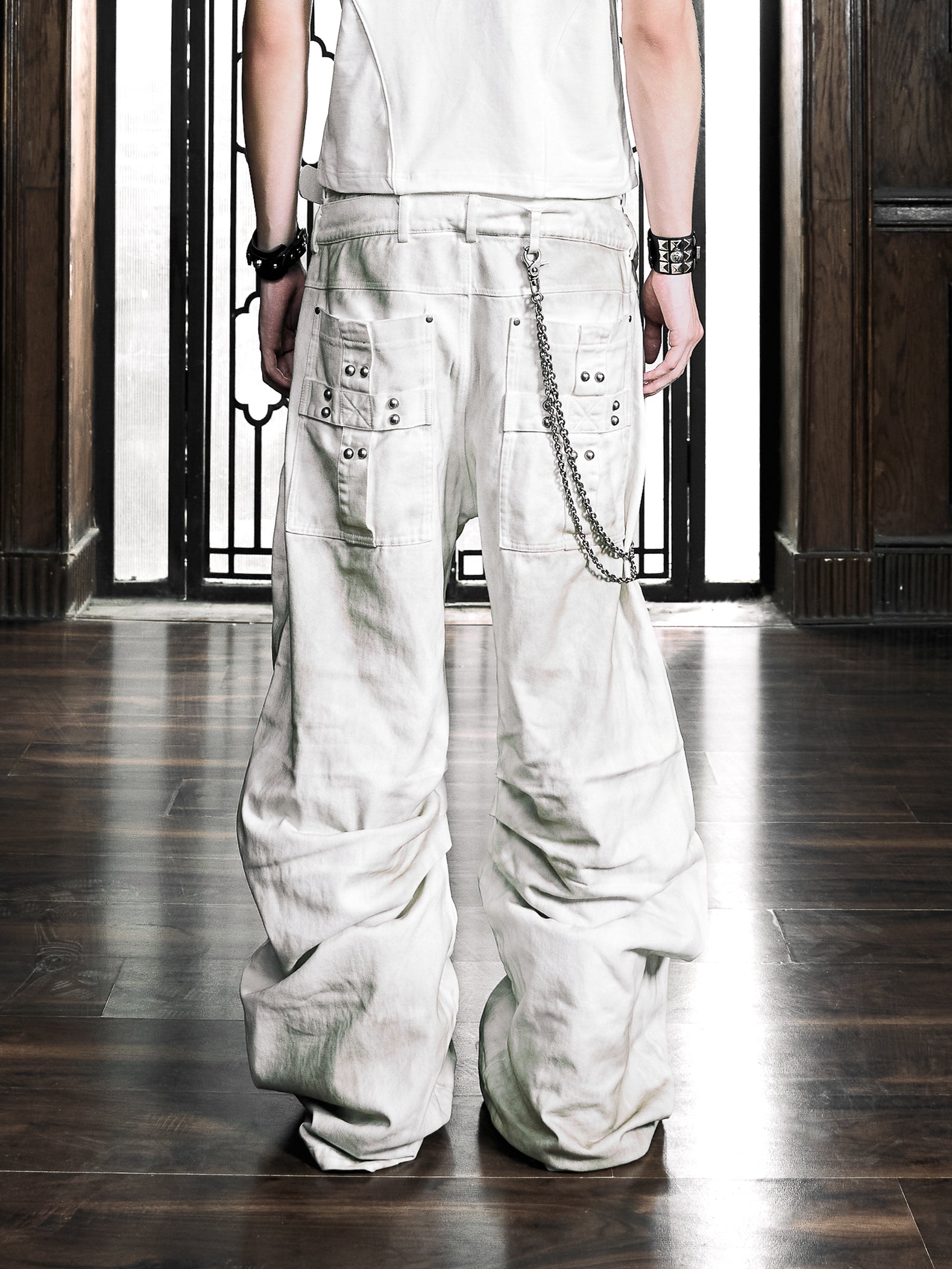 6/5 19:00先行発売【Rosen Kreuz】DECAY HOOK DOUBLE WAIST PANTS