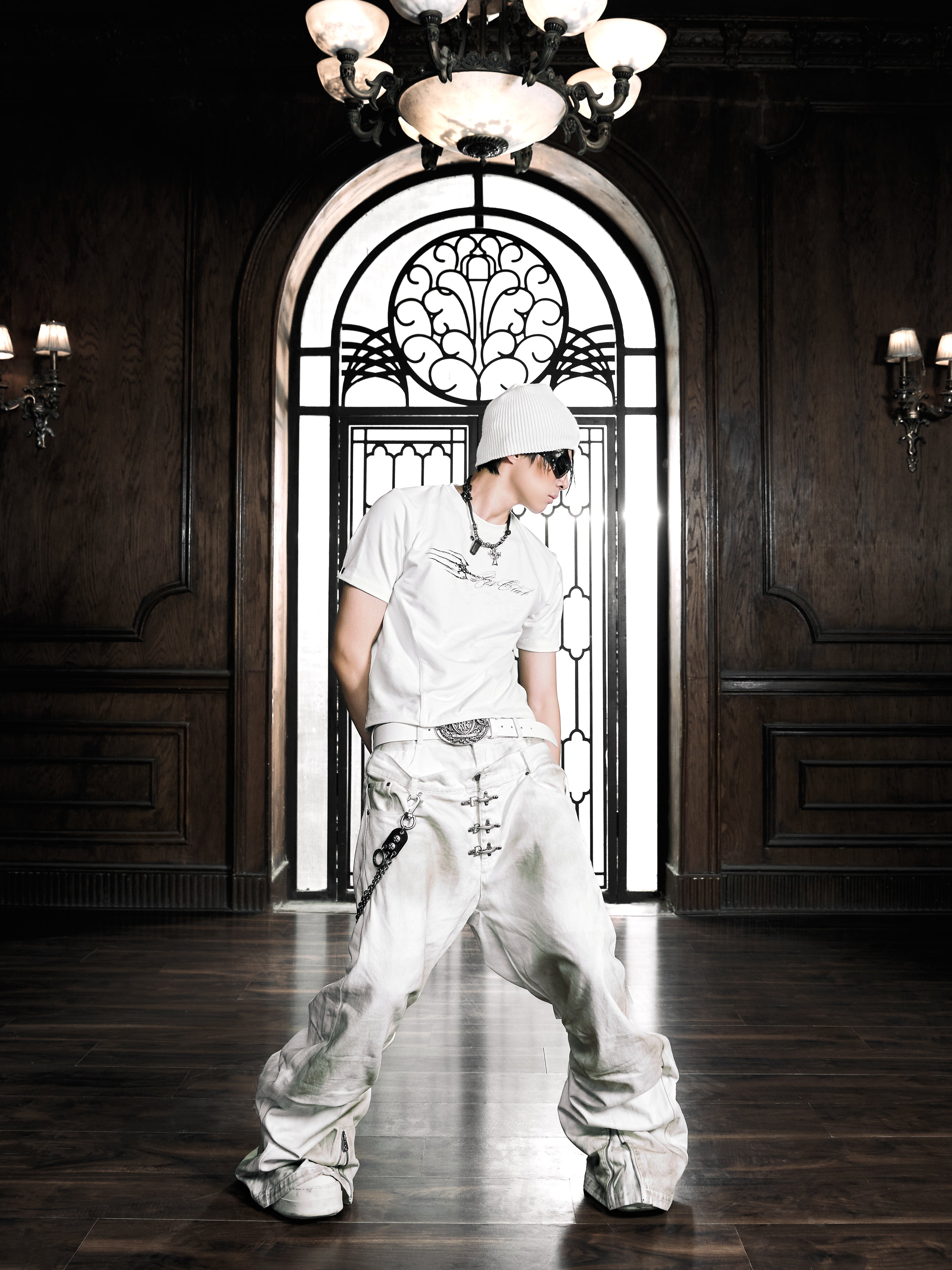 6/5 19:00先行発売【Rosen Kreuz】DECAY HOOK DOUBLE WAIST PANTS