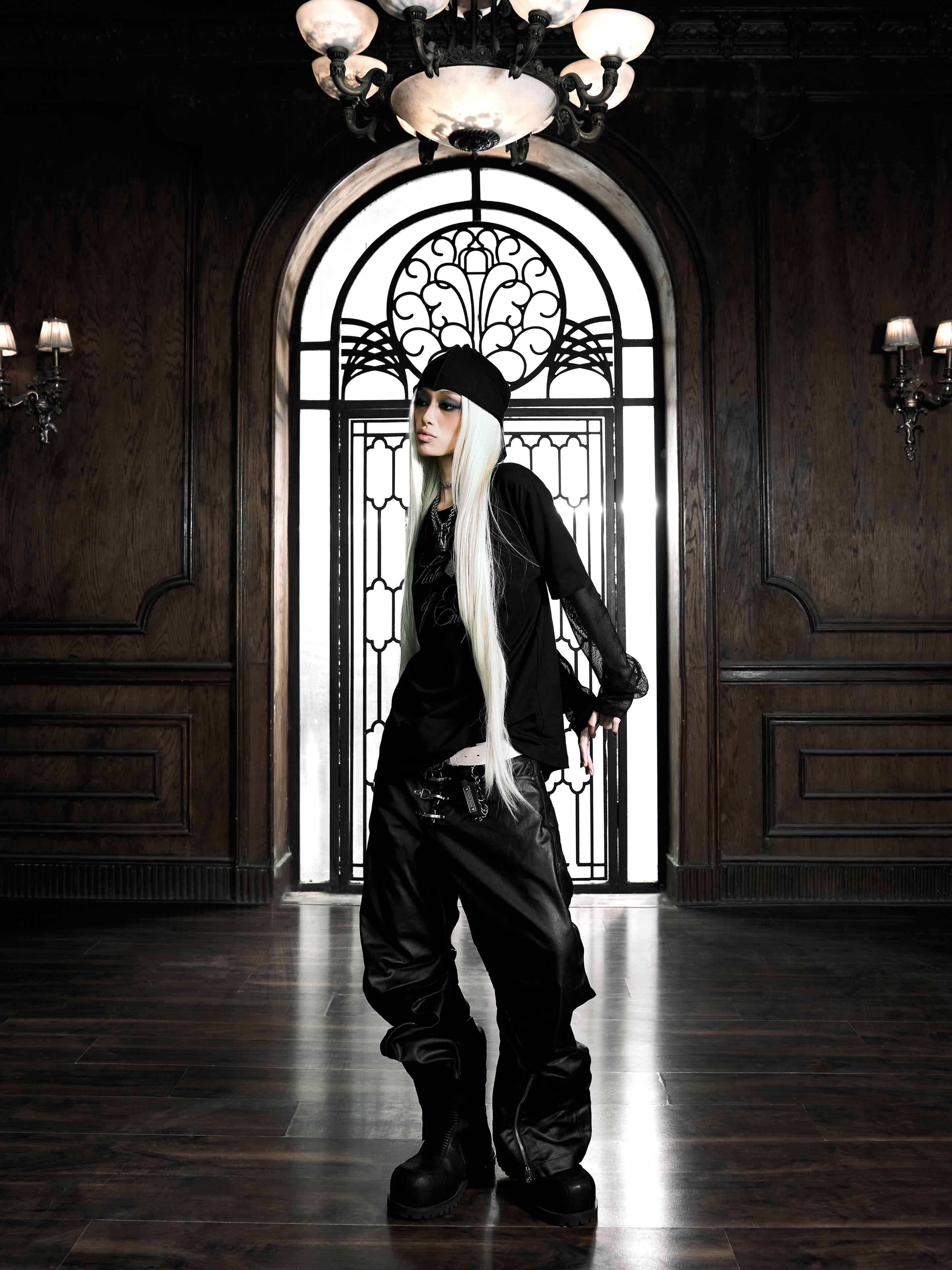 6/5 19:00先行発売【Rosen Kreuz】DECAY HOOK DOUBLE WAIST PANTS