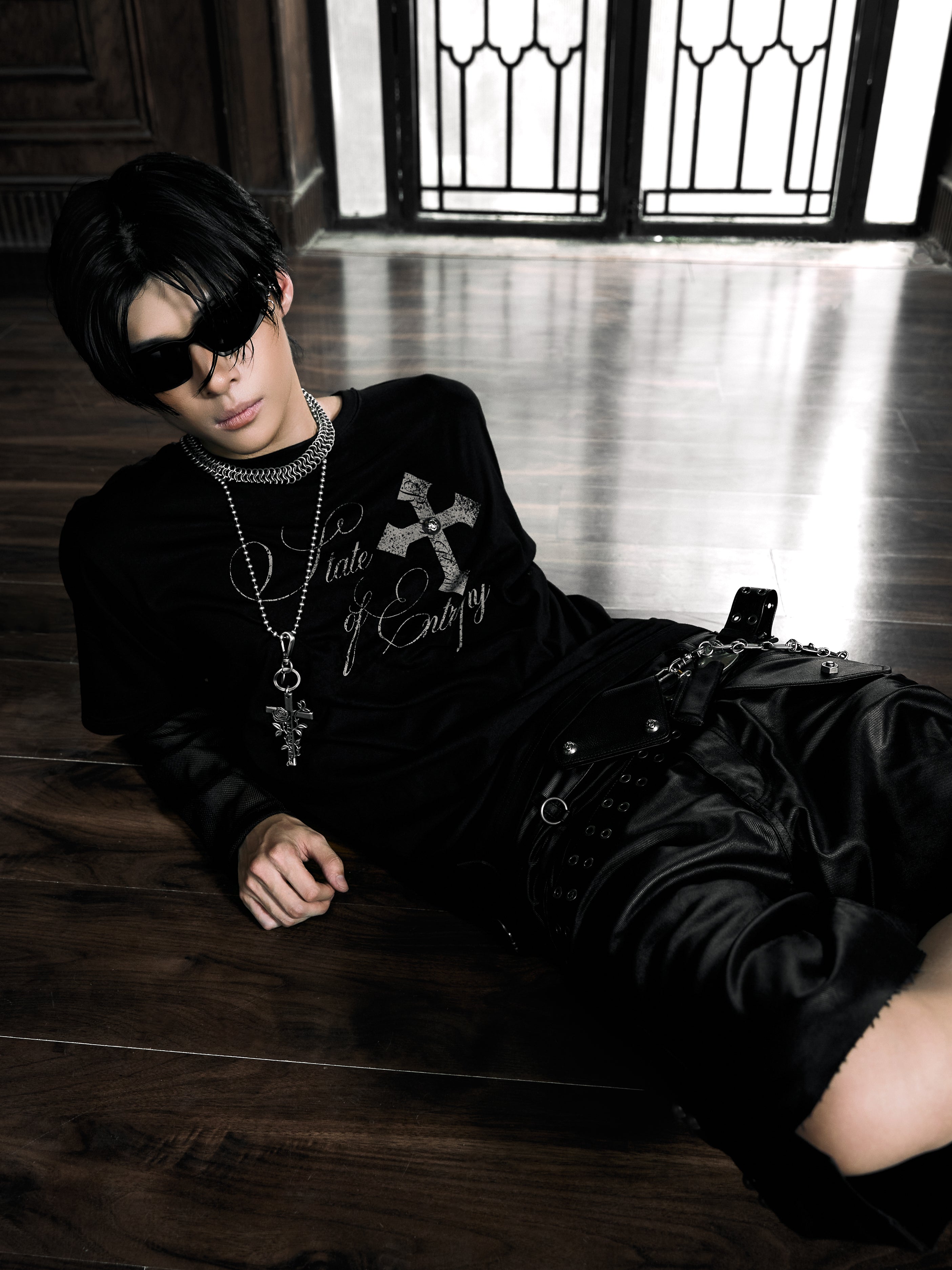 6/5 19:00先行発売【Rosen Kreuz】RUIN LAYERED MESH LONG SLEEVE
