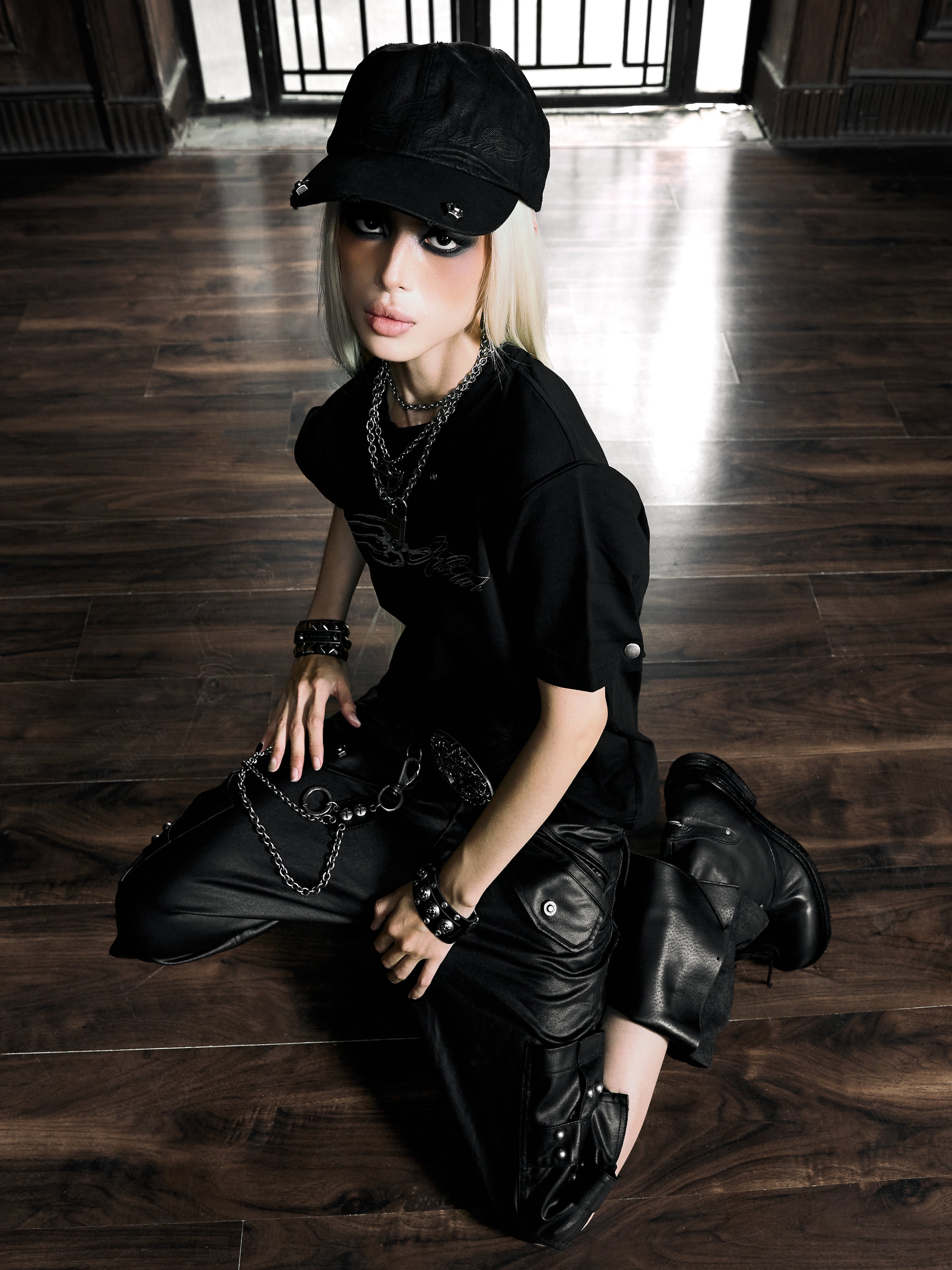 6/5 19:00先行発売【Rosen Kreuz】DISTRESSED COATED CAP