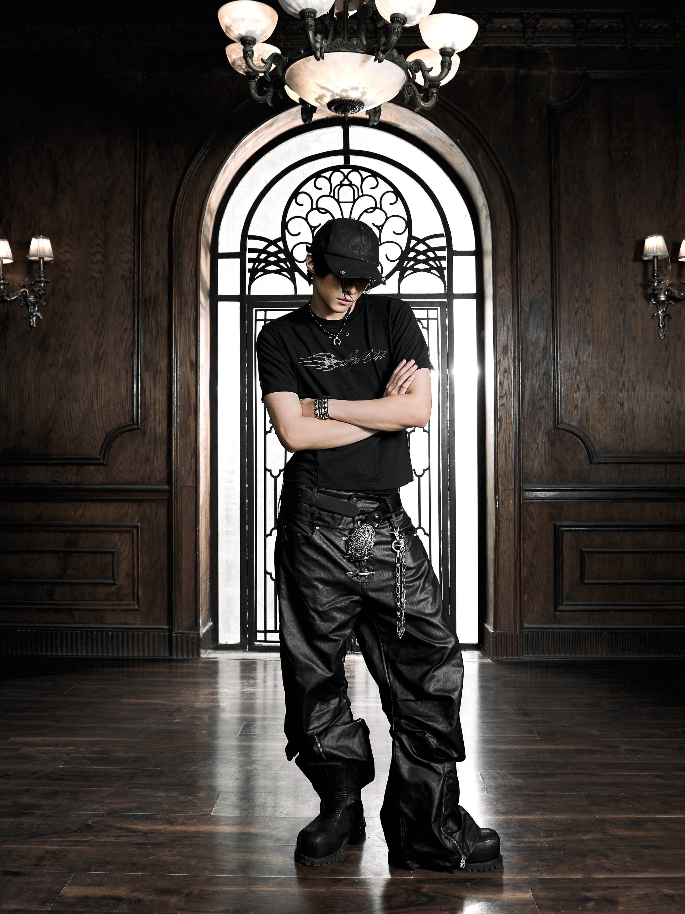 6/5 19:00先行発売【Rosen Kreuz】DECAY HOOK DOUBLE WAIST PANTS