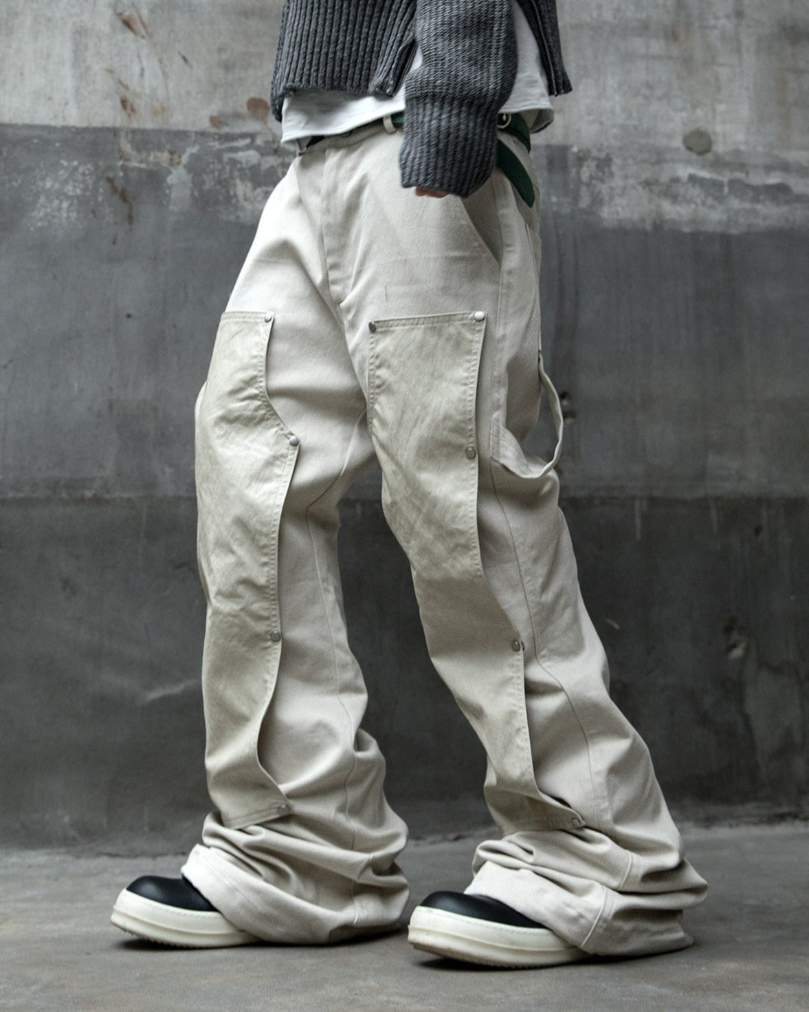 【roaringrad】Double Knee Carpenter Flared Pants