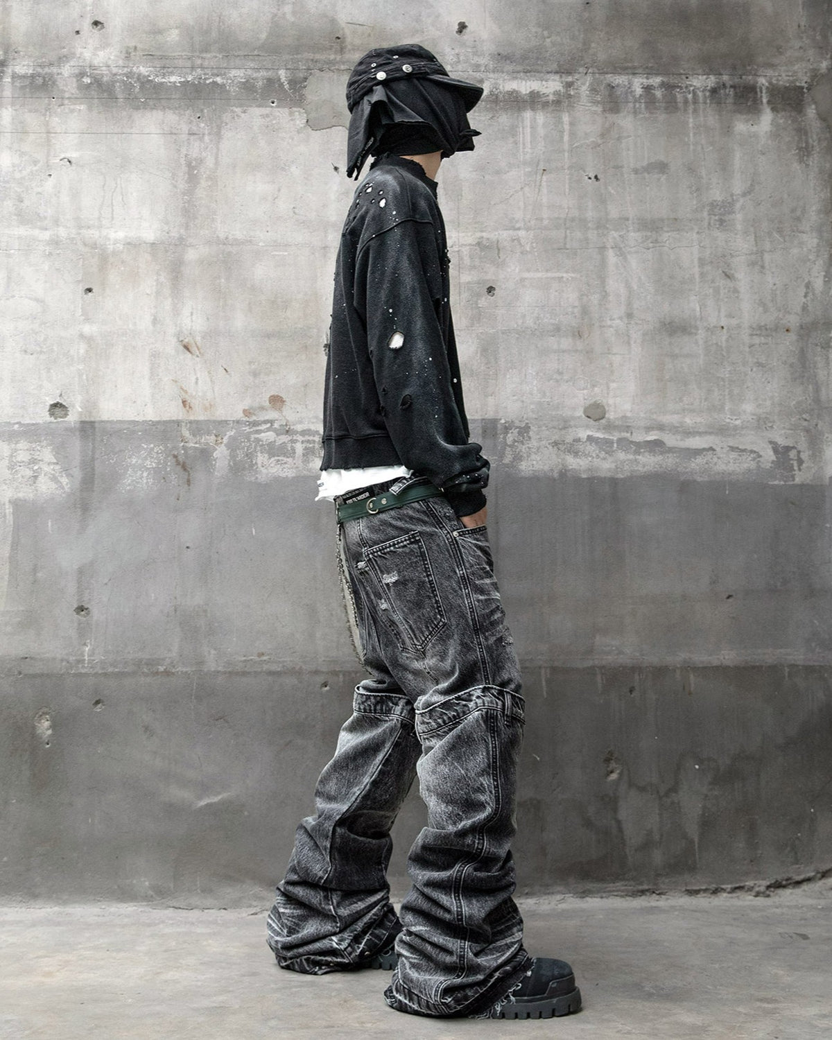 【roaringrad】Triple Ob Flare Denim Pants
