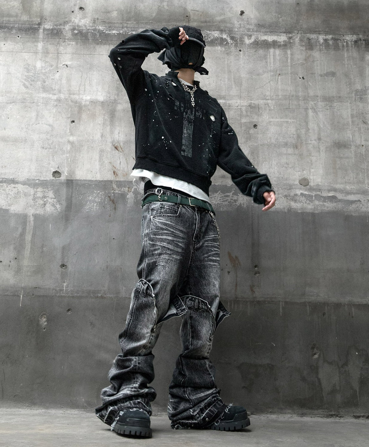 【roaringrad】Triple Ob Flare Denim Pants