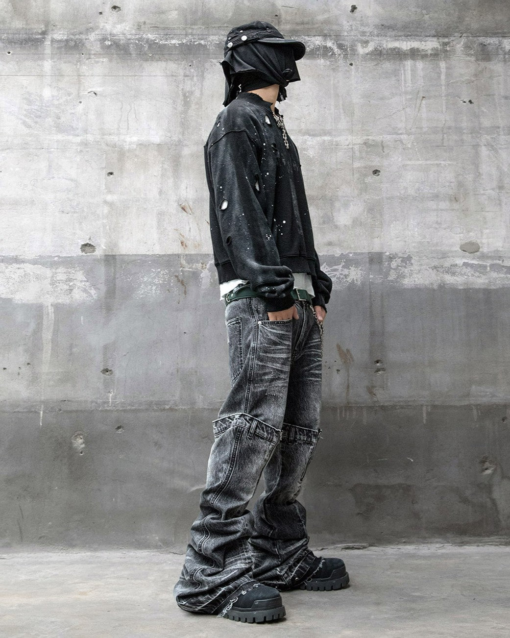 【roaringrad】Triple Ob Flare Denim Pants