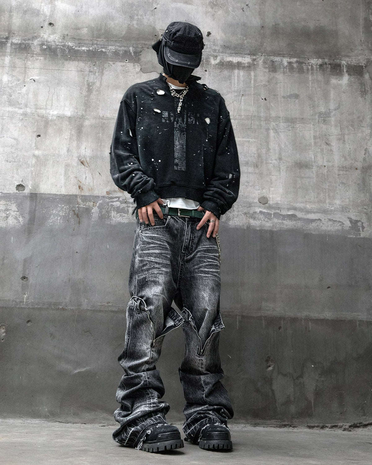 【roaringrad】Triple Ob Flare Denim Pants