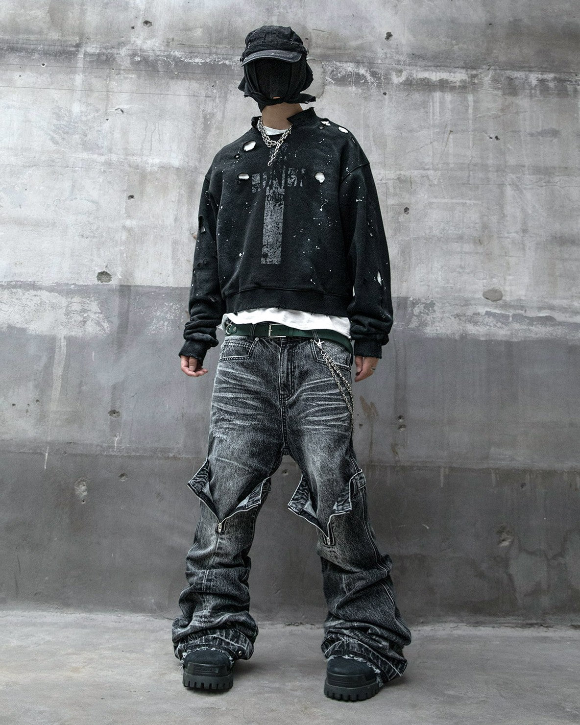 【roaringrad】Triple Ob Flare Denim Pants